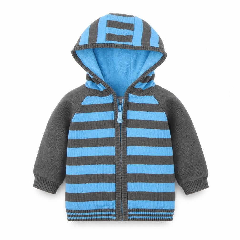 TU Baby Blue Striped  Full Zip Jumper Size 6-9 Months
