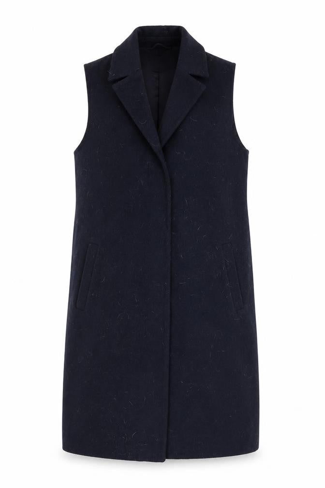 Front view of New Look women’s black jacket coat, size UK 10