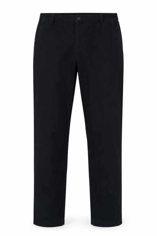 Front view of Debenhams men’s blue dress pants trousers, size 34, 31-inch leg