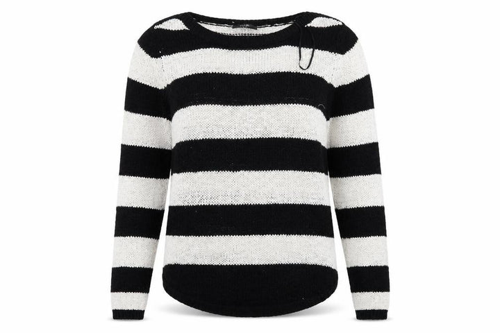 Wallis Womens White Striped Knit Pullover Jumper Size S