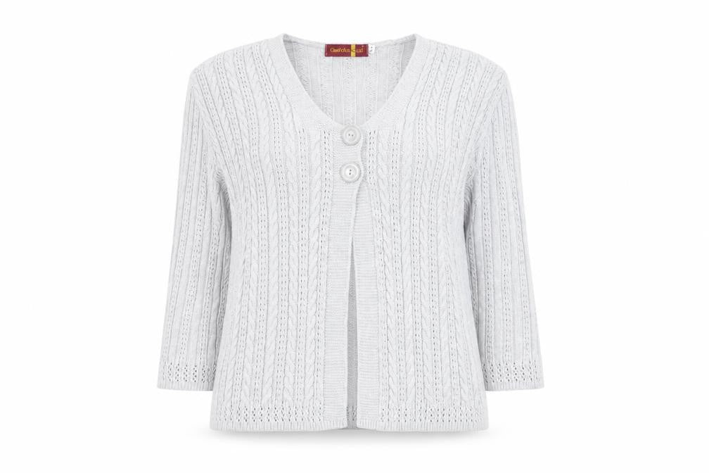 Charlotte Gold Womens Grey  Knit Jacket Coatigan Size XL