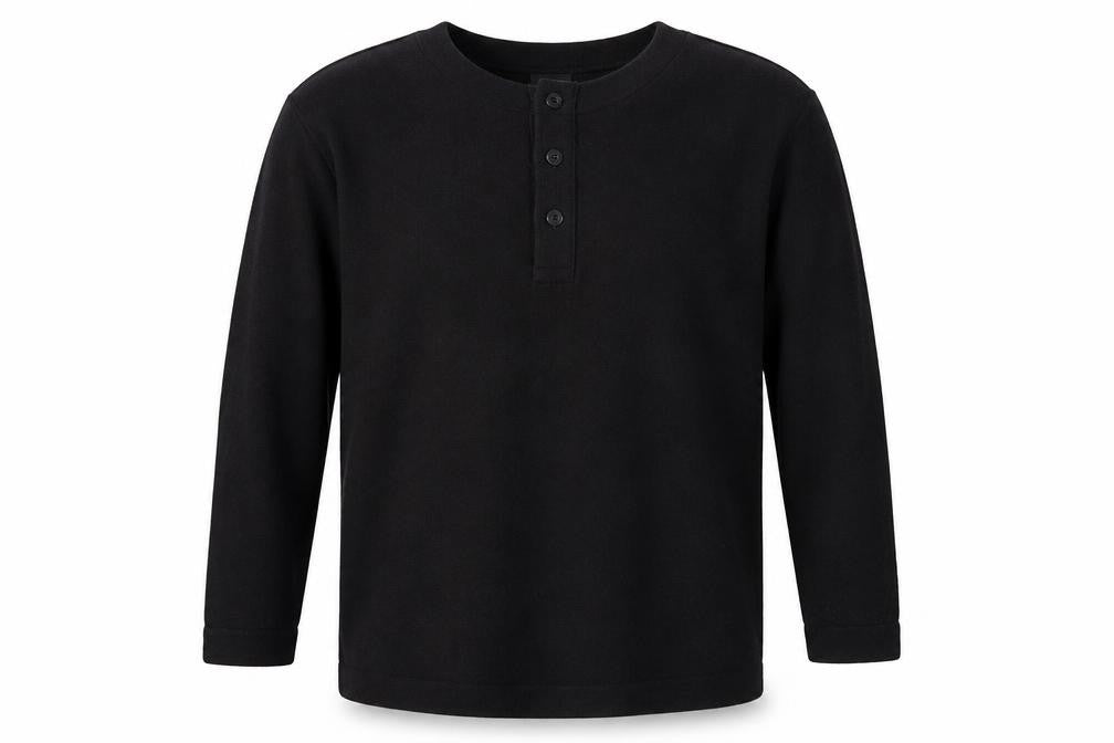 Preworn Mens Black   Henley Jumper Size L