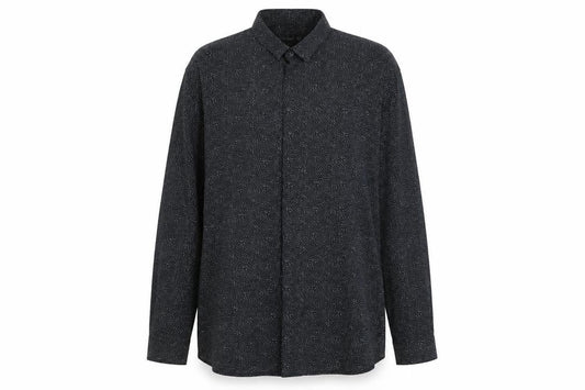 Front view of Primark women’s black basic button-up, size UK 14