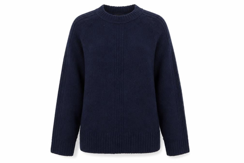Front view of Marks & Spencer women’s blue jumper, size M