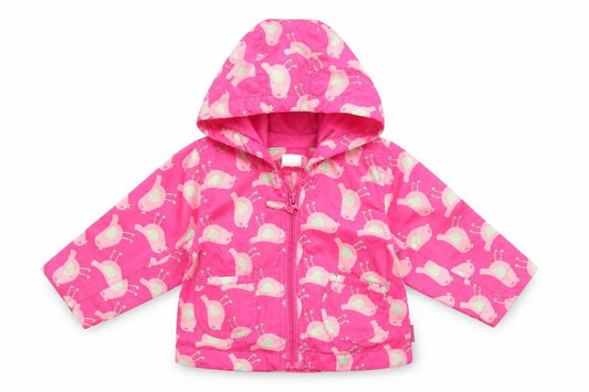 Front view of Debenhams Baby Multicoloured Geometric Anorak Jacket, size 6-9, Months - Bird