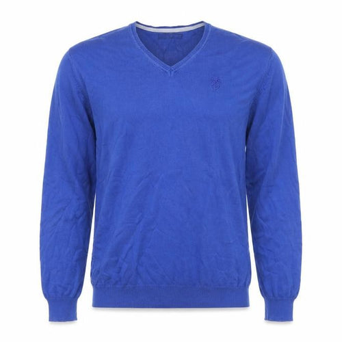 Isac Mens Blue  Knit Pullover Jumper Size M