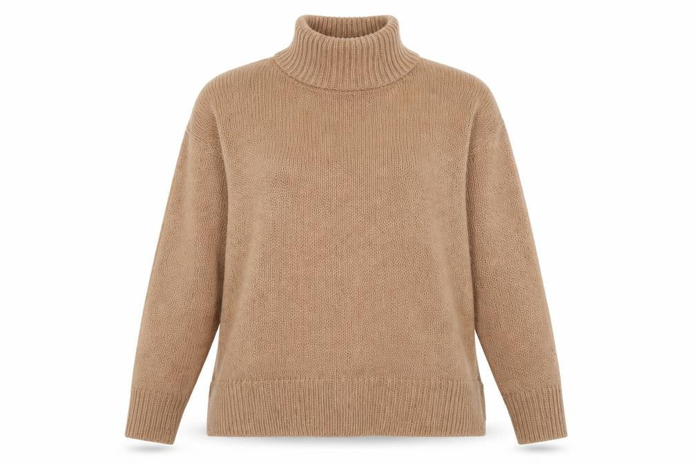 Front view of New Look women’s brown knit jumper, size M