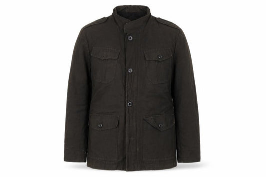 Front view of Silver Eight men’s green jacket, size S