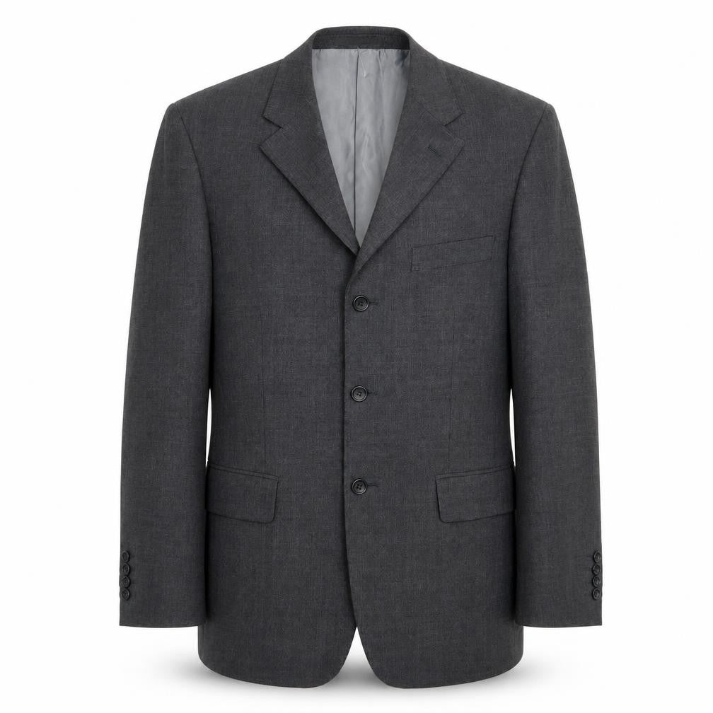 Front view of Greenwoods men’s grey jacket blazer, size 38