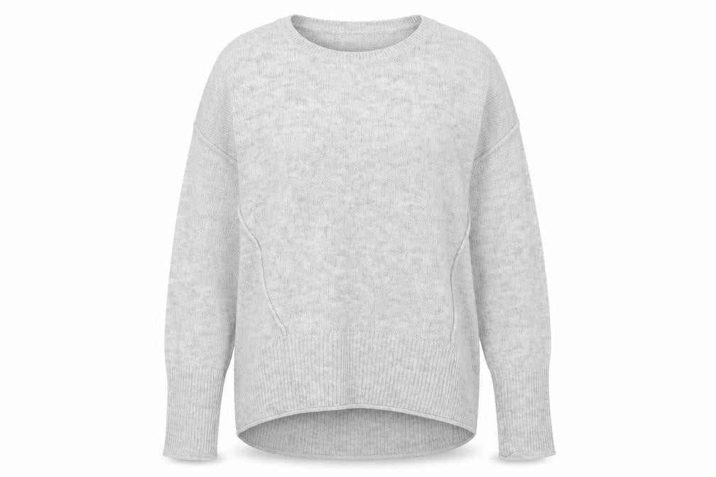 Front view of H&M women’s grey jumper, size L