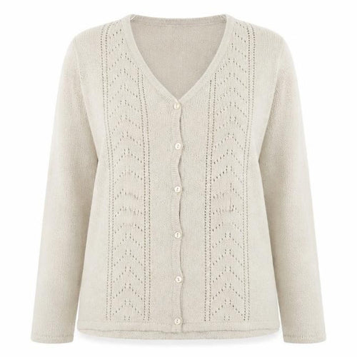 BM Womens Beige   Cardigan Jumper Size M