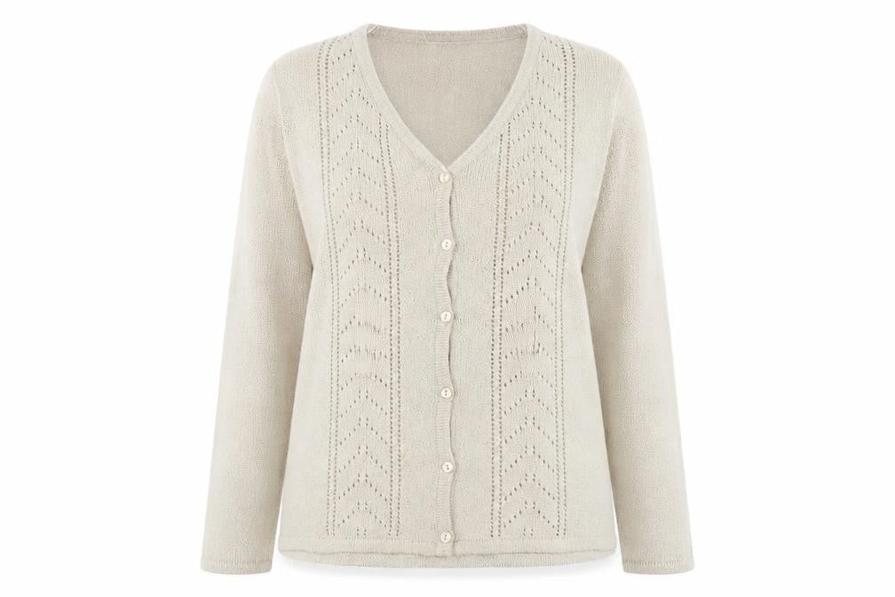 BM Womens Beige   Cardigan Jumper Size M