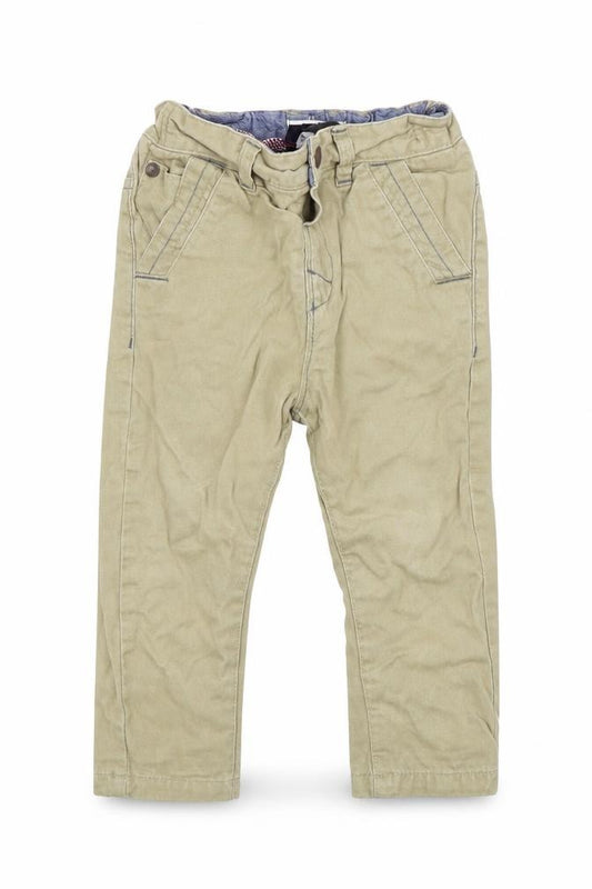 Front view of Next Baby Beige Capri Jeans, size 12-18, Months