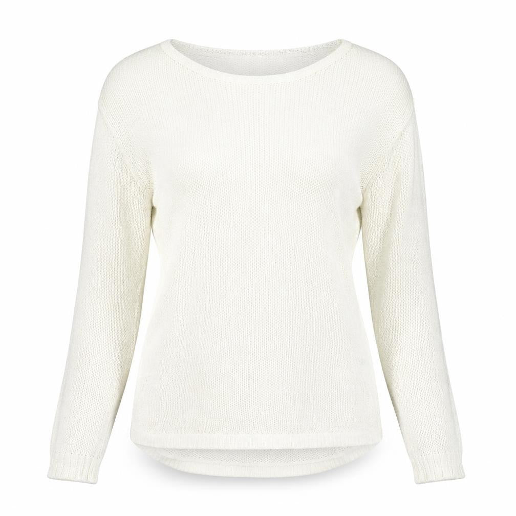 Front view of H&M women’s beige jumper, size M