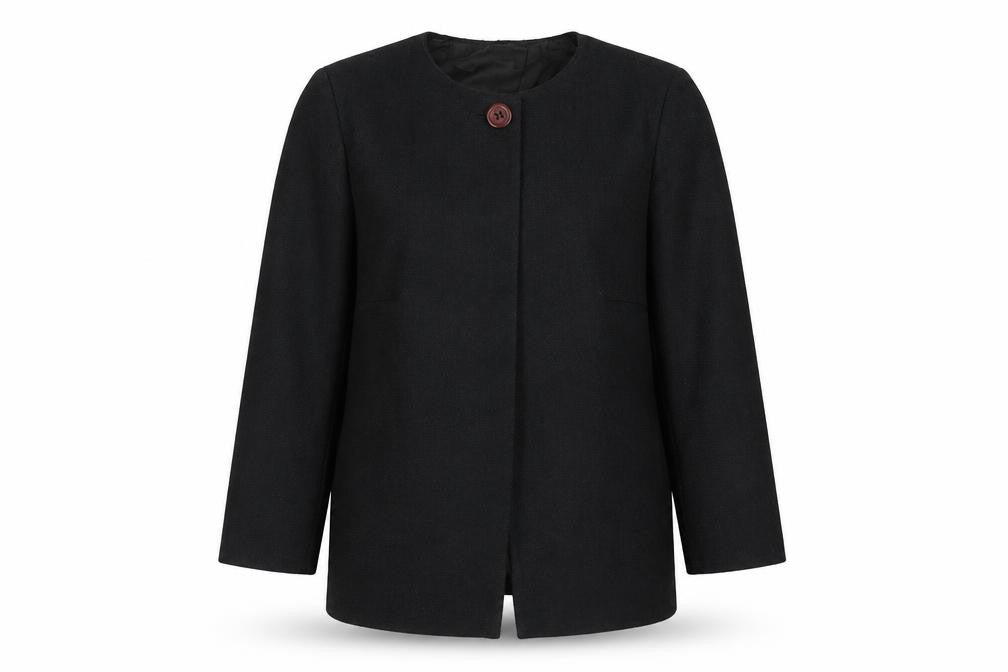 Front view of Zara women’s black jacket suit jacket, size M