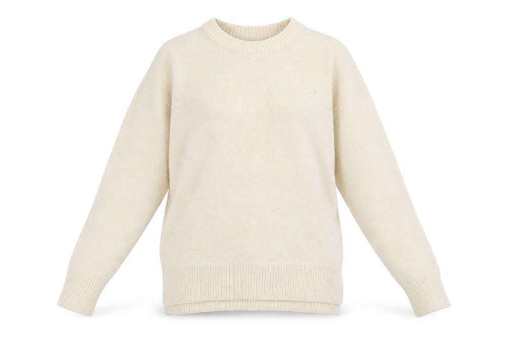 Front view of Divided by H&M women’s ivory jumper, size XS