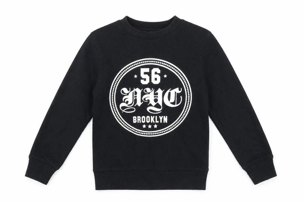 Front view of George boys’ blue pullover sweatshirt, size 7-8, years - nyc