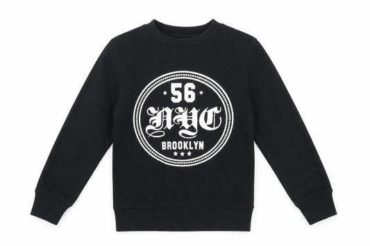 Front view of George boys’ blue pullover sweatshirt, size 7-8, years - nyc
