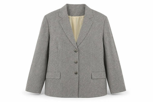 Front view of Preworn women’s brown jacket suit jacket, size UK 18