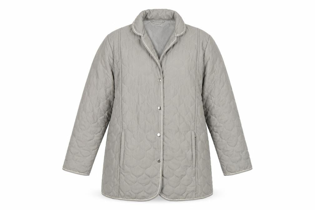 Gabriella Vicenga Womens Grey   Quilted Coat Size 10