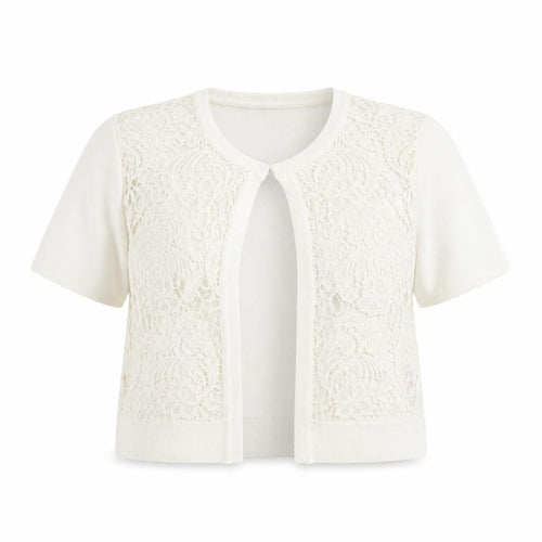 Fay Louise Womens White  Knit Cardigan Jumper Size L