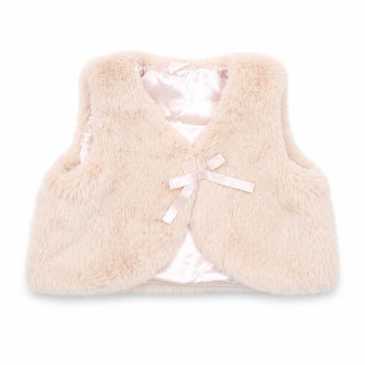 Front view of H&M Baby Pink Gilet Jacket, size 6-9, Months