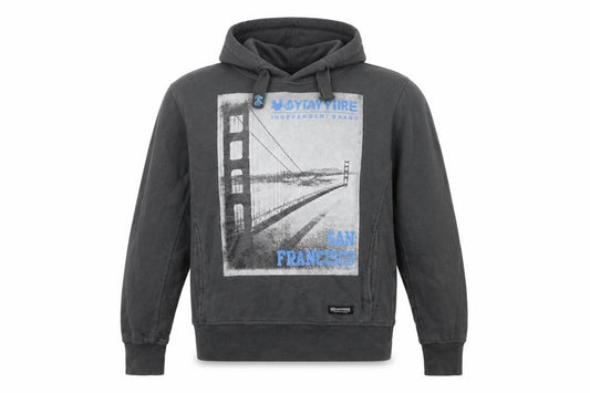 Front view of Haywire boys’ grey pullover hoodie, size L