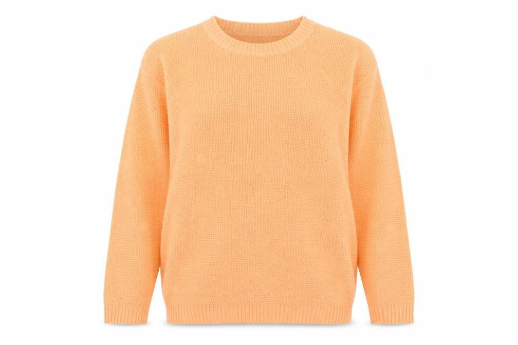 Front view of Boohoo women’s orange jumper, size L