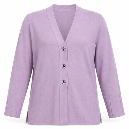 Bonmarché Womens Purple  Knit Cardigan Jumper Size L