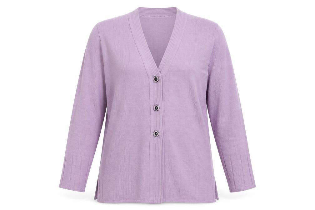 Bonmarché Womens Purple  Knit Cardigan Jumper Size L