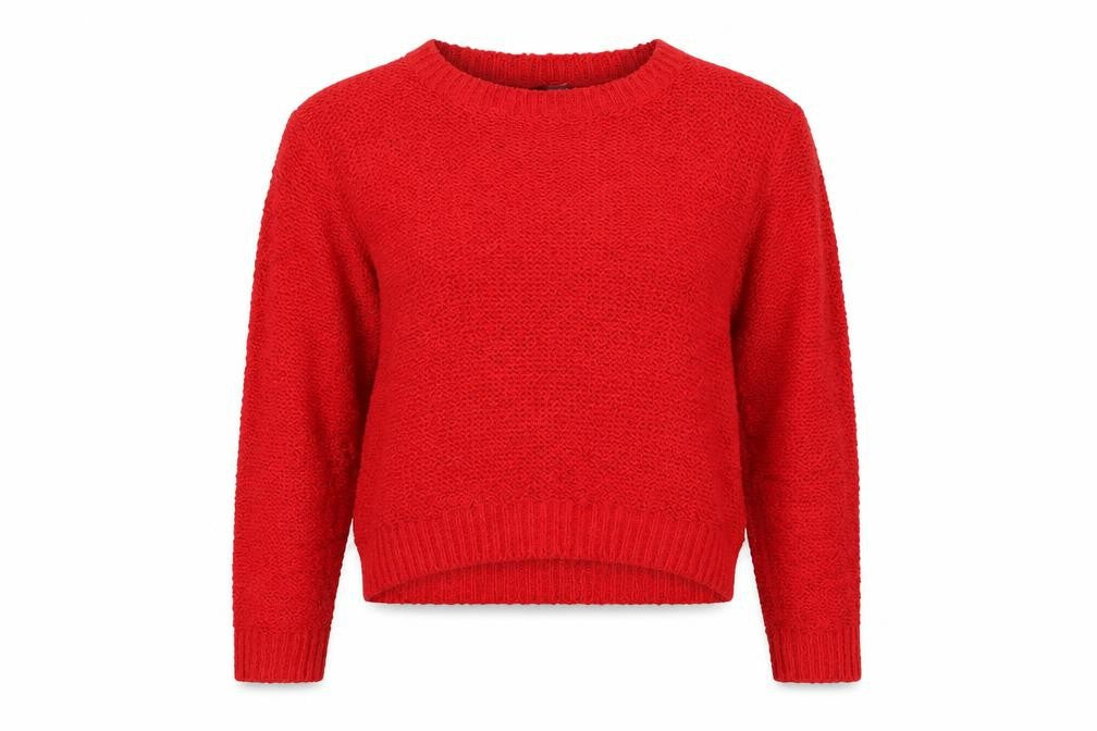 Front view of Divided by H&M` women’s red jumper, size L