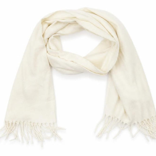 Preworn Girls White  Fleece Scarf Scarves & Wraps One Size