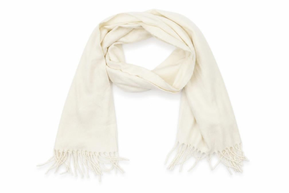 Preworn Girls White  Fleece Scarf Scarves & Wraps One Size