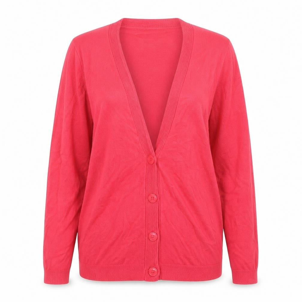 e. Womens Pink  Knit Cardigan Jumper Size 14
