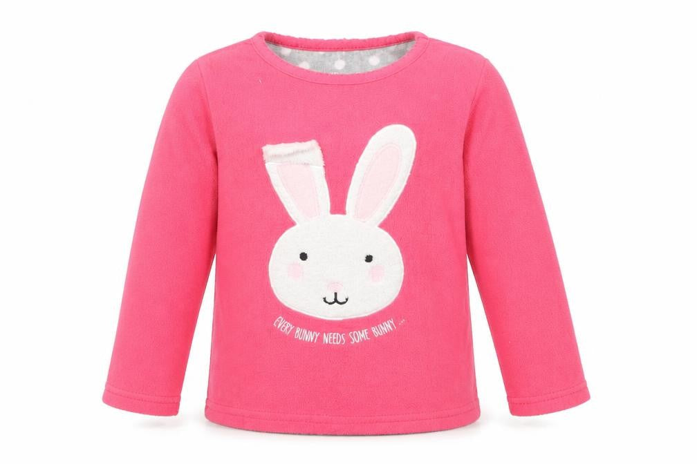 Front view of Young Dimension girls’ pink geometric top pyjama top, size 5-6, years