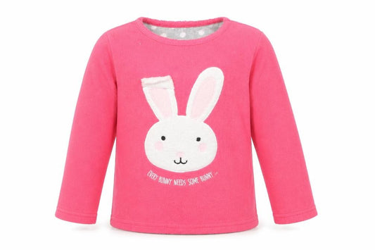 Front view of Young Dimension girls’ pink geometric top pyjama top, size 5-6, years