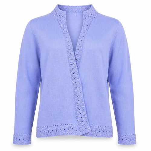 BM Womens Purple  Knit Cardigan Jumper Size M