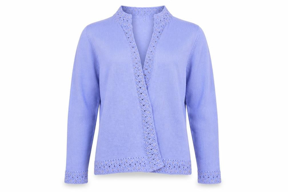 BM Womens Purple  Knit Cardigan Jumper Size M