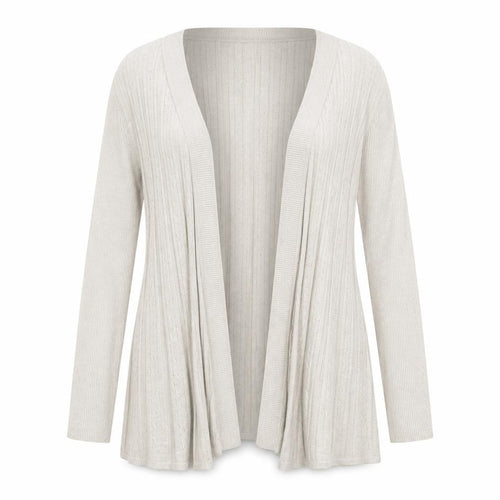 Bm Collection Womens Beige  Knit Cardigan Jumper Size M