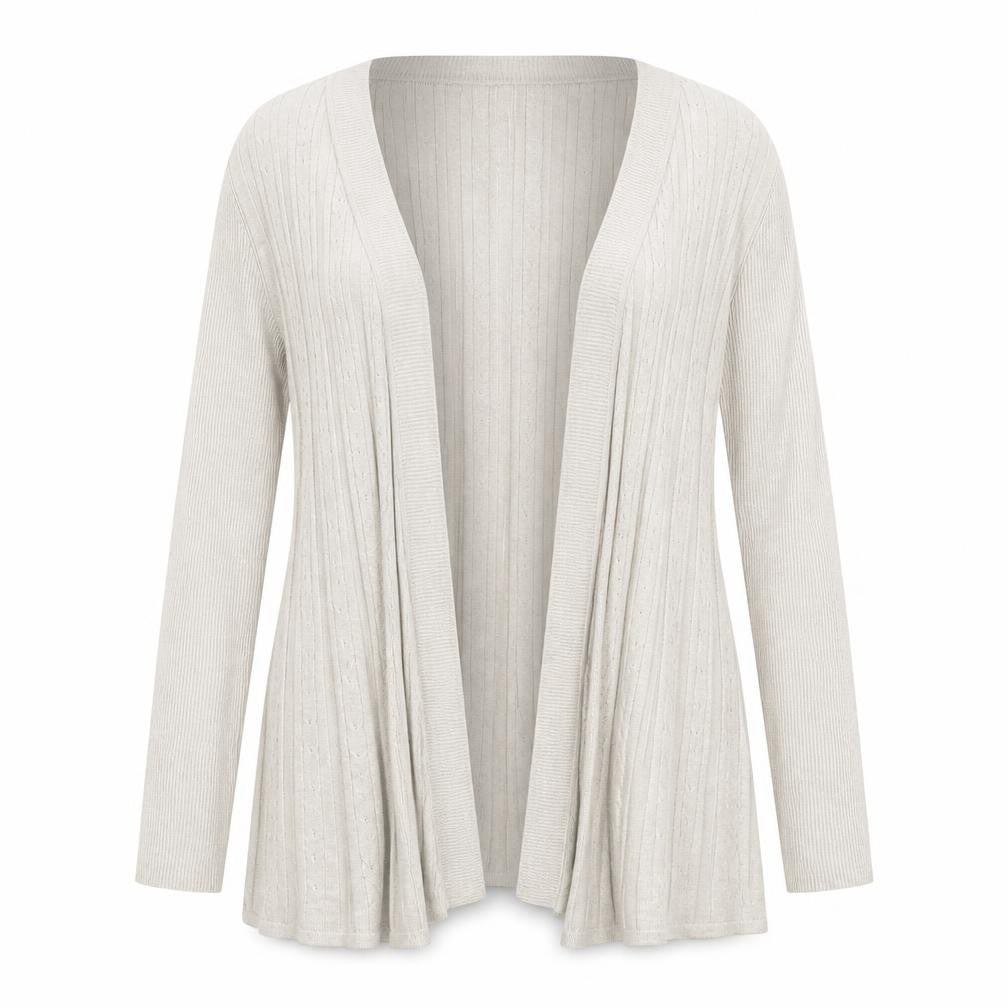 Bm Collection Womens Beige  Knit Cardigan Jumper Size M