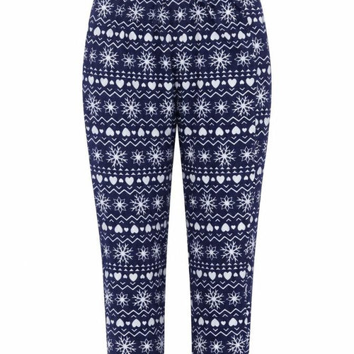 New Look Womens Blue Geometric  Top Lounge Pants Size 8