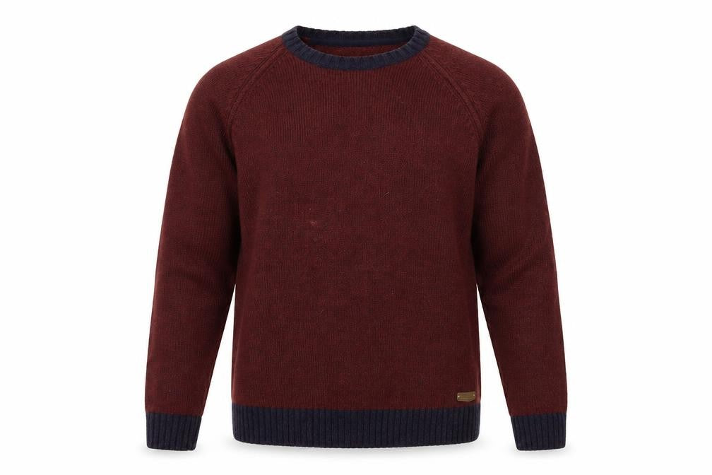 BURTONS Mens Red   Henley Jumper Size XL