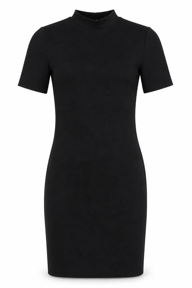 Front view of Bonnie & Clyde women’s black sheath, size S