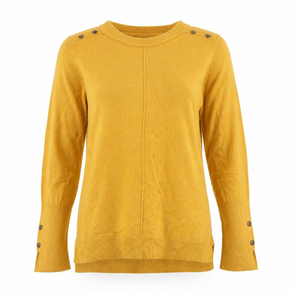 Front view of Primark women’s yellow jumper, size XS