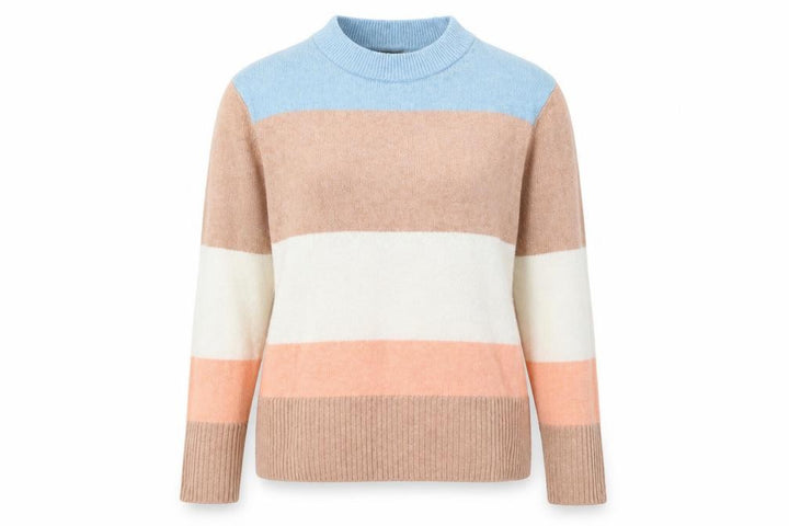 Nutmeg Womens Brown Striped Pullover Jumper Size 10
