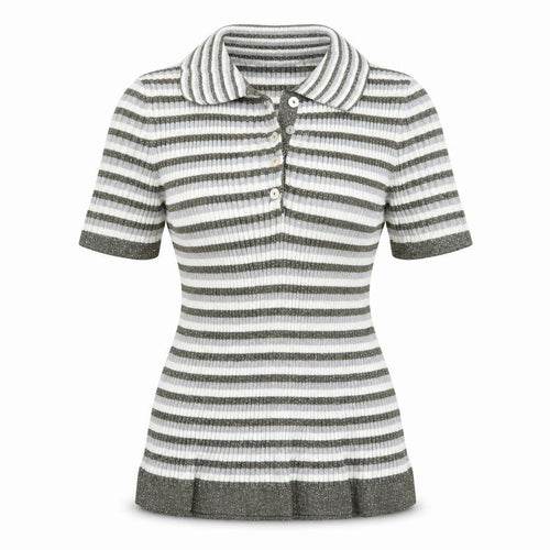 Mango Womens Grey Striped  Pullover Jumper Size L