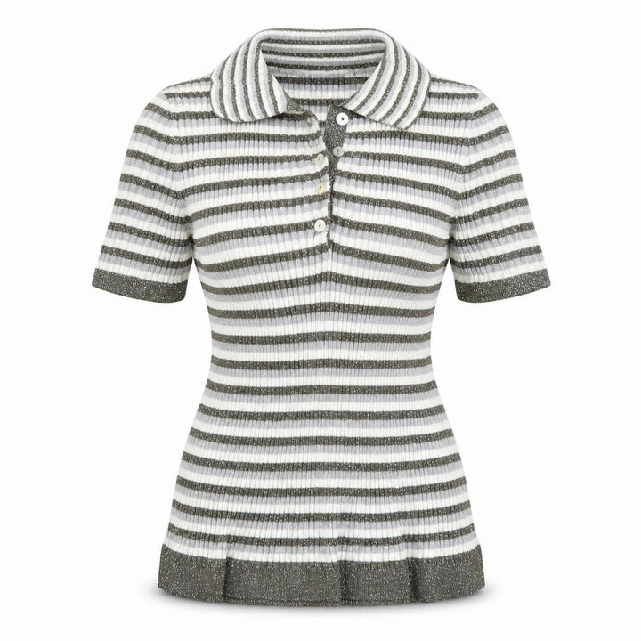 Mango Womens Grey Striped Pullover Jumper Size L