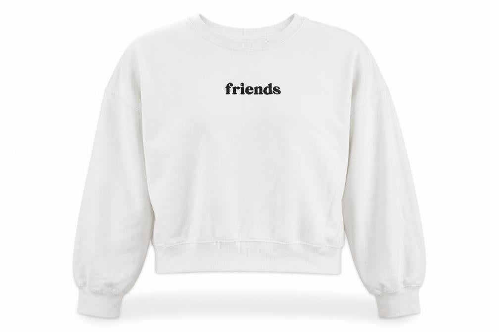 Front view of Divided women’s white pullover sweatshirt, size XS