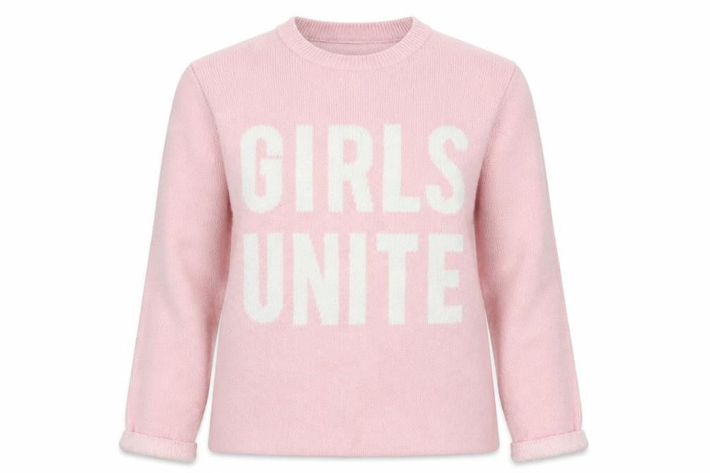 Front view of H&M women’s pink jumper, size S