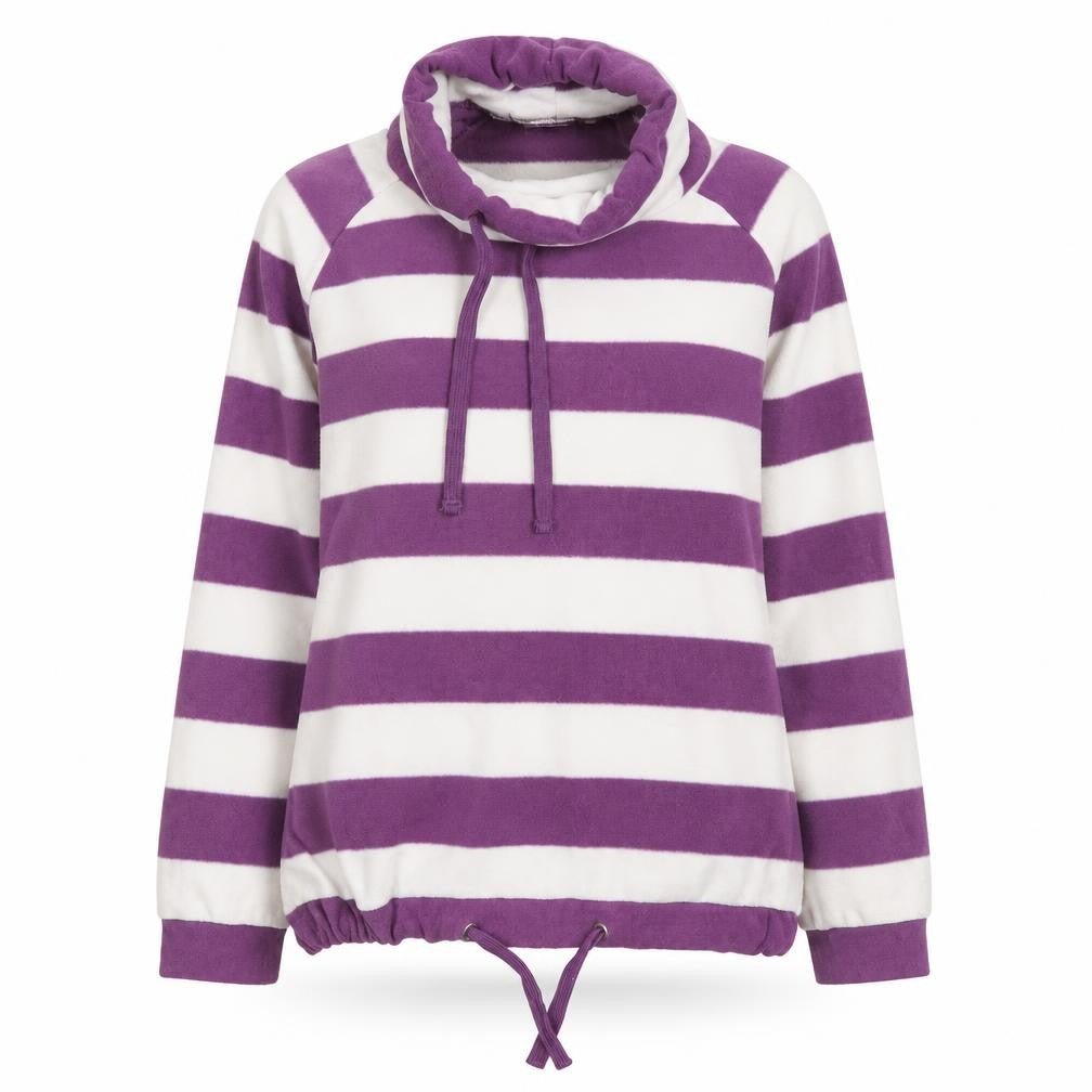 Front view of Store Twenty One women’s white striped jumper, size UK 10